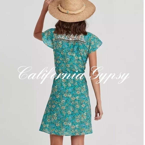 Boho Chic Gypsy Floral Mini Dress - Picture 9 of 14